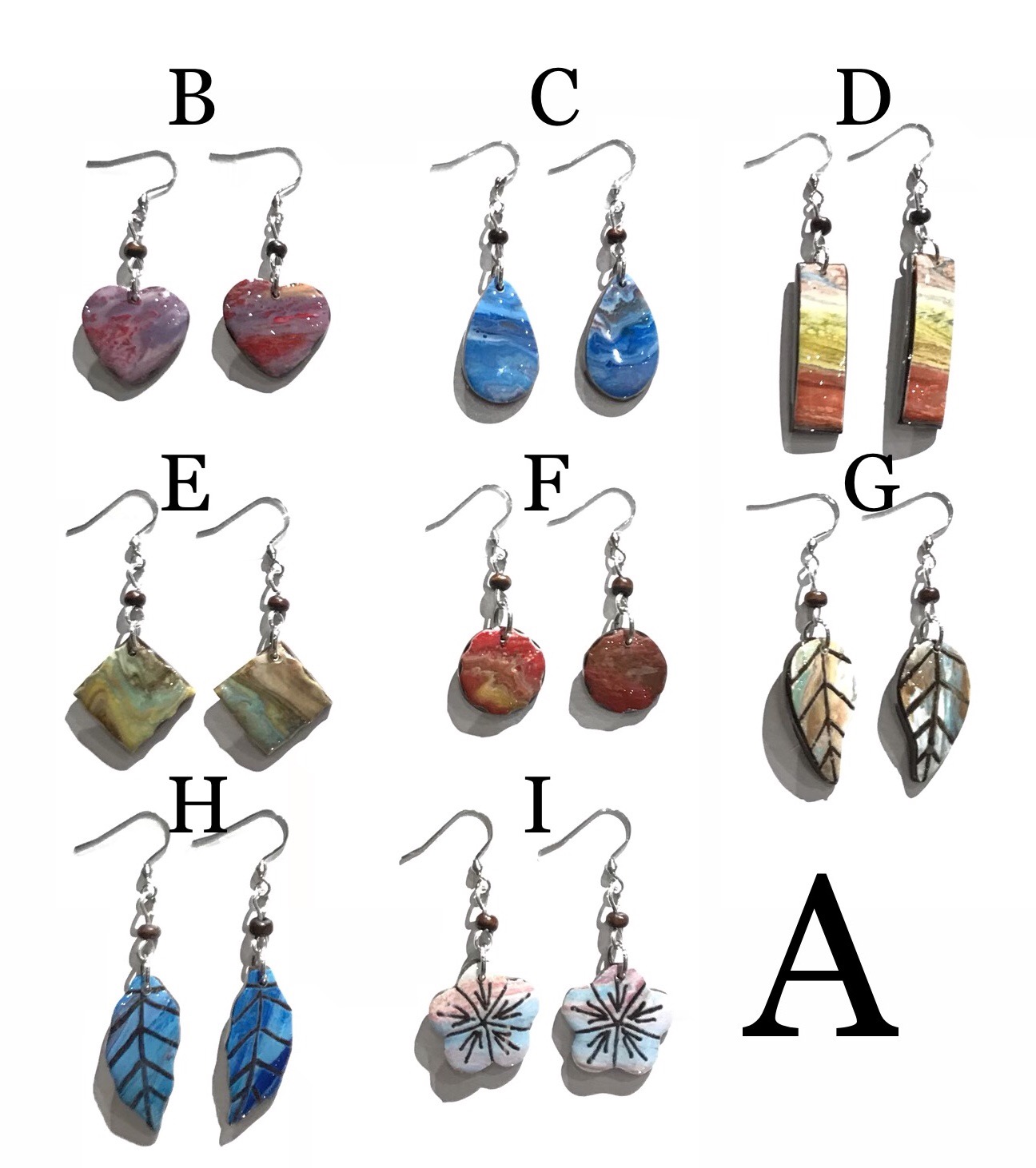 Fall Floral 4 Printed Pattern | Macrame Wooden Earring Blanks | All for Knotting Teardrop